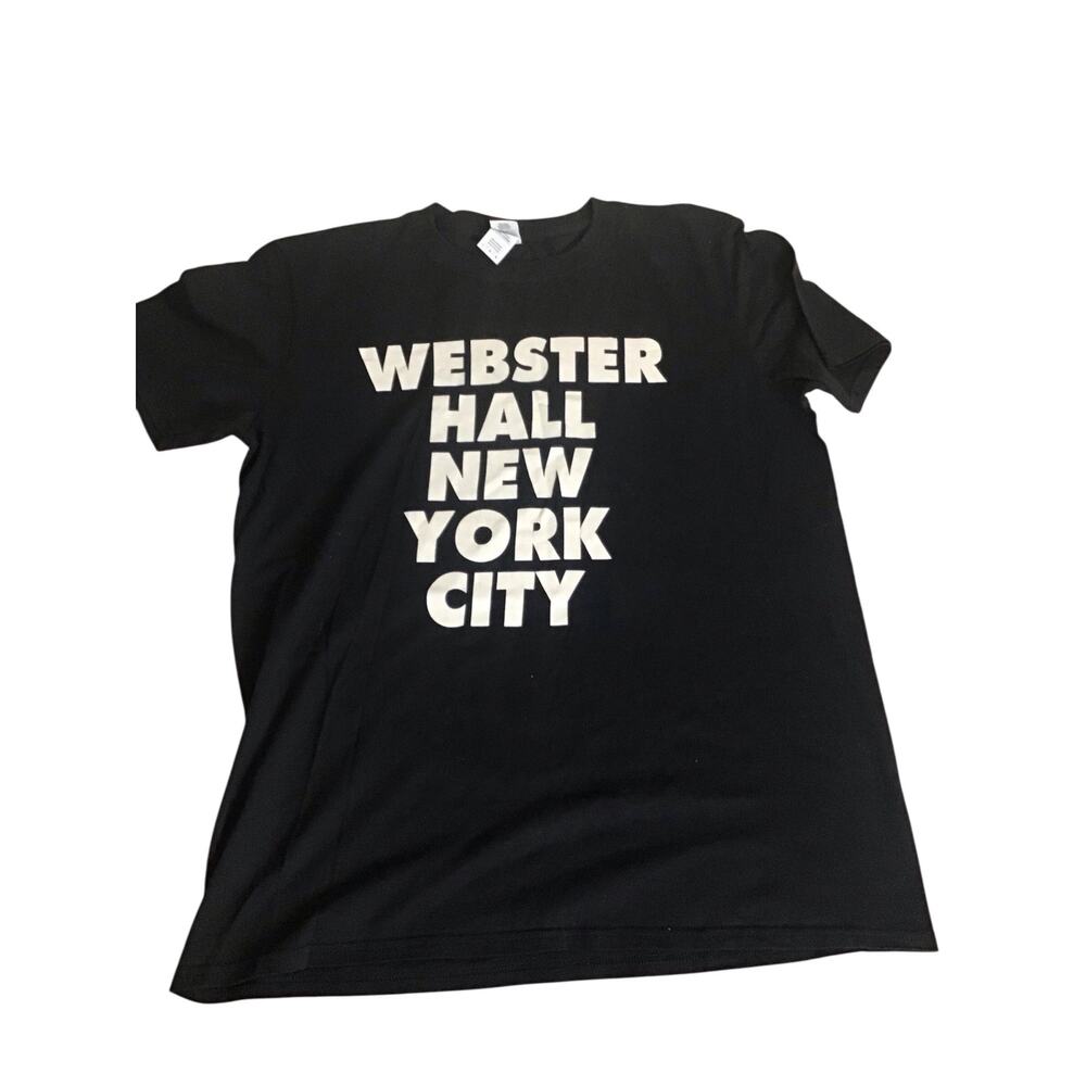 Gildan  Vintage New York Webster Hall Black T-Shirt Sz. Large Unisex  Punk Goth